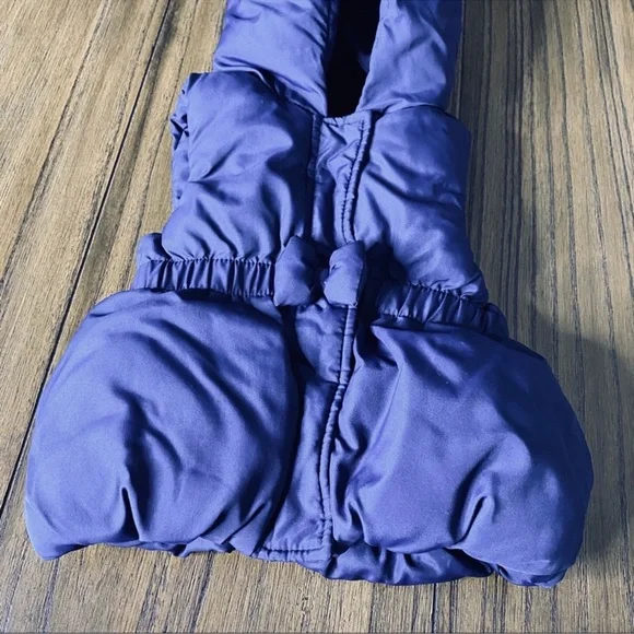 Gymboree little girls navy hooded puffy vest - Picture 2 of 10